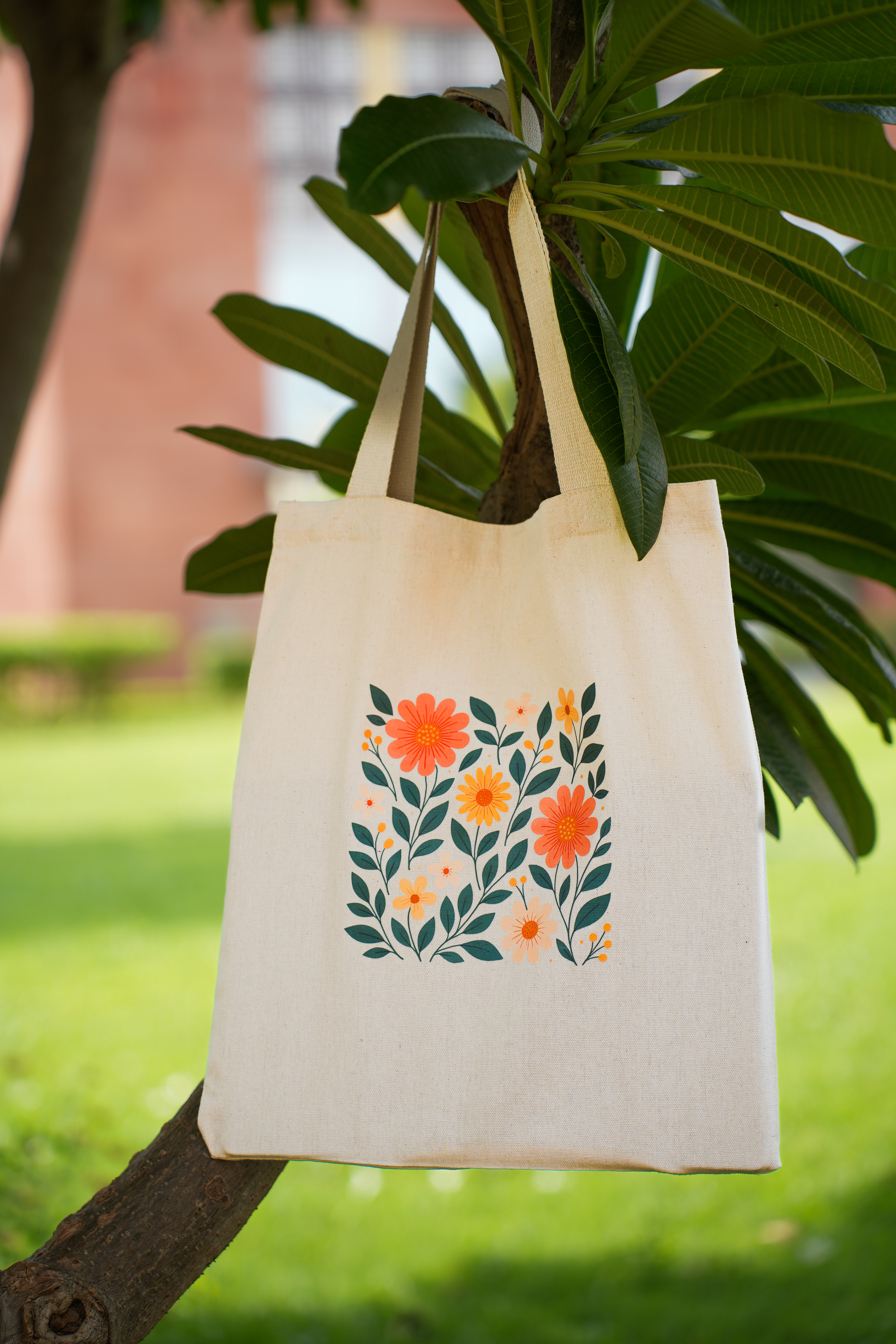 Floral Canvas Tote